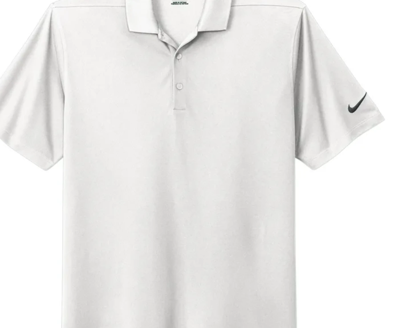 White Nike Dri-FIT polo used for the embroidery demo