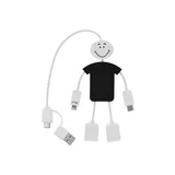 WHITE WITH BLACK