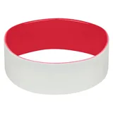 WHITE WITH RED