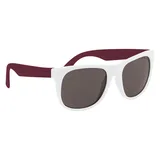 WHITE WITH MAROON