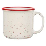 WHITE WITH RED