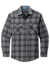 Grey/ Black Open Plaid