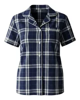 Navy/ Silver Plaid