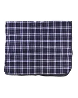 Navy/ Silver Plaid
