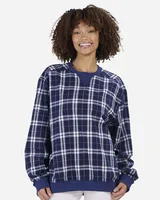 Navy/ Silver Plaid