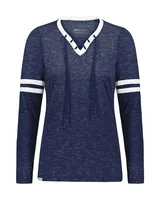 Navy Heather/ White