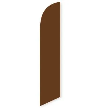 15' Solid Brown Colored Feather Banner Flag