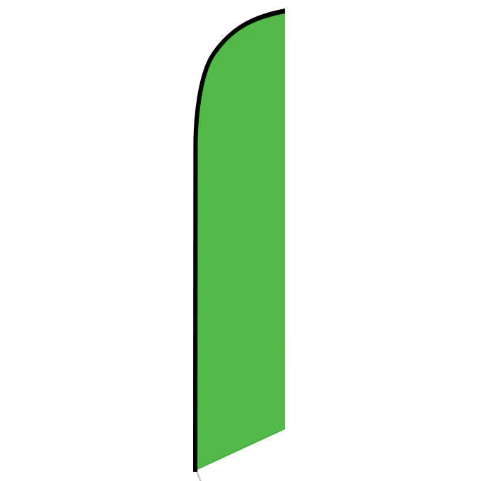 15' Solid Light Green Colored Feather Banner Flag