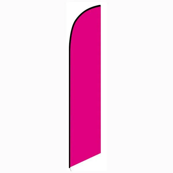 15' Solid Magenta Colored Feather Banner Flag