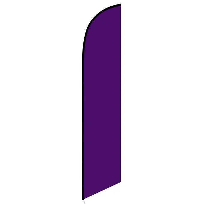 15' Solid Purple Colored Feather Banner Flag