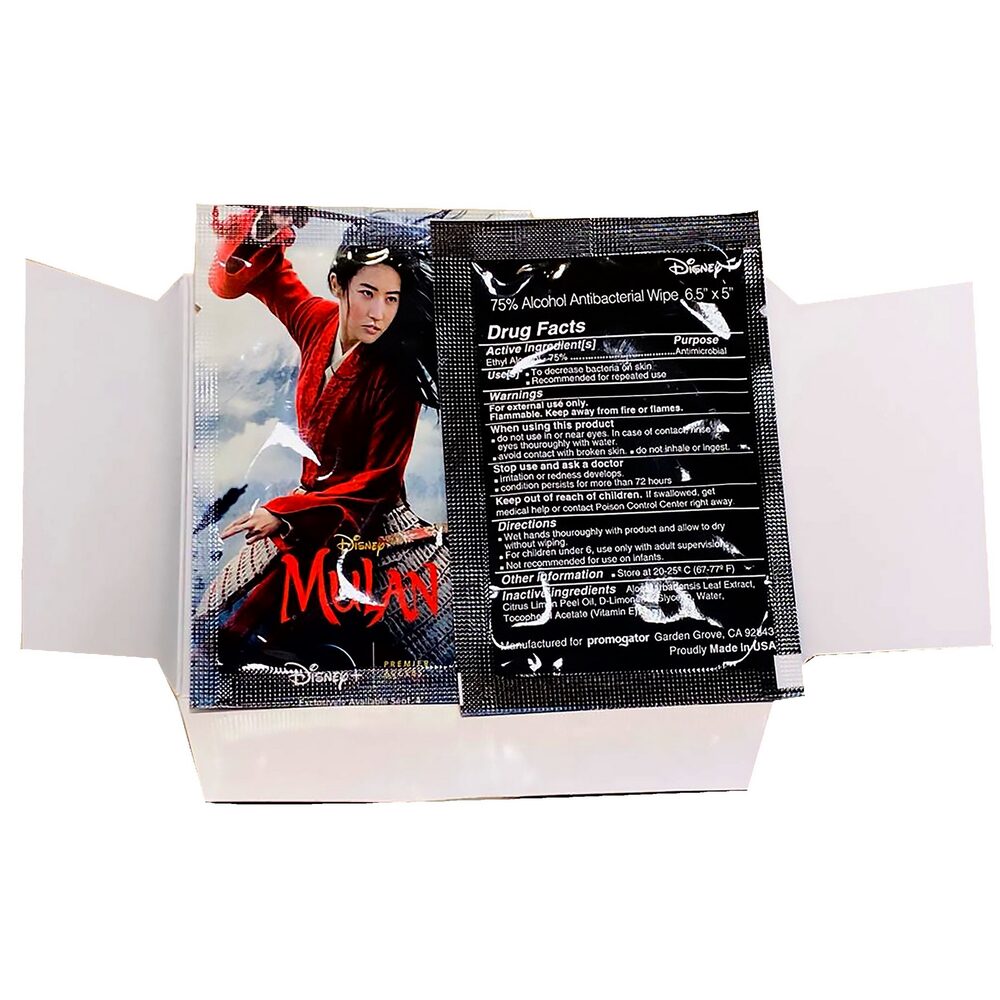 Mini Box Envelope with 2 Promotional Alcohol Wipe 75 % Alcohol Formula